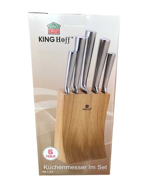 ZESTAW NOŻY KUCHENNYCH W BLOKU 6 ELE. KiNGHOFF KH-1153 ZESTAW NOŻY KUCHENNYCH W BLOKU 6 ELE. KiNGHOFF KH-1153