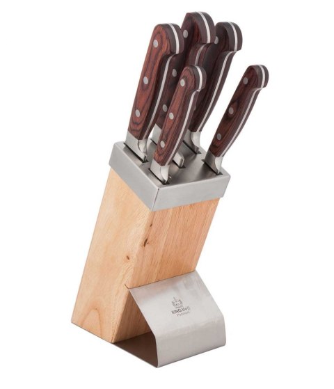 ZESTAW NOŻY KUCHENNYCH W BLOKU 6 ELE. KiNGHOFF KH-3463 ZESTAW NOŻY KUCHENNYCH W BLOKU 6 ELE. KiNGHOFF KH-3463