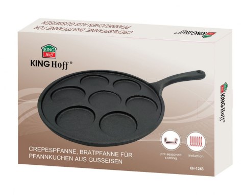 ŻELIWNA PATELNIA DO PLACKÓW RACUCHÓW NALEŚNIKÓW 23CM KiNGHOFF KH-1263 ŻELIWNA PATELNIA DO PLACKÓW RACUCHÓW NALEŚNIKÓW 23CM KiNGHOFF KH-1263
