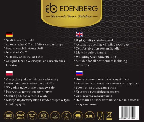 CZAJNIK STALOWY MAGIC CHANGE 3.0L EDENBERG EB-1944 CZAJNIK STALOWY MAGIC CHANGE 3.0L EDENBERG EB-1944