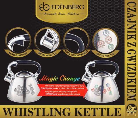 CZAJNIK STALOWY MAGIC CHANGE 3.0L EDENBERG EB-1944 CZAJNIK STALOWY MAGIC CHANGE 3.0L EDENBERG EB-1944