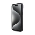 Ferrari Perforated Waves Metal Logo - Etui iPhone 15 (czarny)