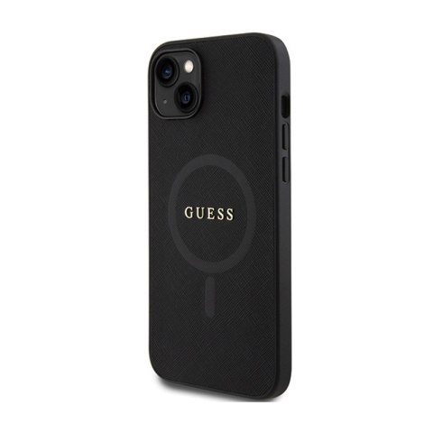 Guess Saffiano MagSafe - Etui iPhone 15 (czarny) Guess Saffiano MagSafe - Etui iPhone 15 (czarny)