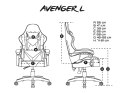 FURY FOTEL GAMINGOWY AVENGER L CZARNO-BIAŁY NFF-1711