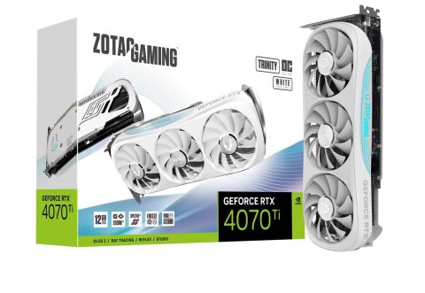 Karta graficzna ZOTAC GAMING GeForce RTX 4070 Ti Trinity OC White 12GB GDDR6X (WYPRZEDAŻ) Karta graficzna ZOTAC GAMING GeForce RTX 4070 Ti Trinity OC White 12GB GDDR6X (WYPRZEDAŻ)