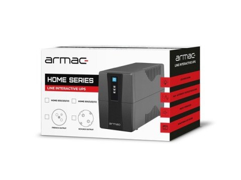 UPS ARMAC HOME LINE-INT 2x230V PL USB-B H650E/LEDV2 UPS ARMAC HOME LINE-INT 2x230V PL USB-B H650E/LEDV2