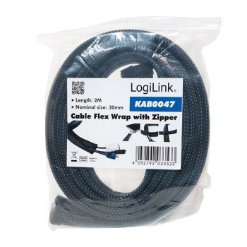 LogiLink elastyczny 2.0m x 30 mm czarny LogiLink elastyczny 2.0m x 30 mm czarny