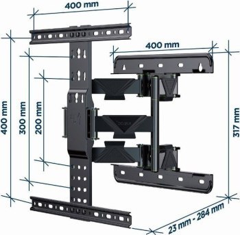 Uchwyt - Gembird 32"- 65", 36kg, regulowany, obrót i pochylenie Uchwyt - Gembird 32"- 65", 36kg, regulowany, obrót i pochylenie
