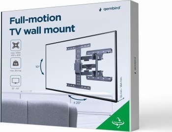 Uchwyt - Gembird 32"- 65", 36kg, regulowany, obrót i pochylenie Uchwyt - Gembird 32"- 65", 36kg, regulowany, obrót i pochylenie