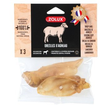 ZOLUX Przysmak nat. dla psa Uszy jagnięce x3 30g ZOLUX Przysmak nat. dla psa Uszy jagnięce x3 30g