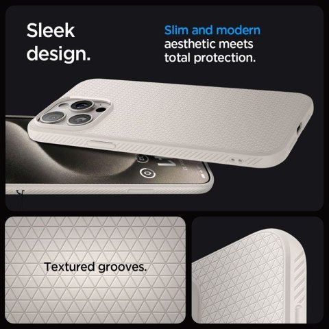 Spigen Liquid Air - Etui do iPhone 15 Pro (Natural Titanium) Spigen Liquid Air - Etui do iPhone 15 Pro (Natural Titanium)
