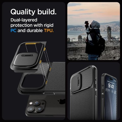 Spigen Optik Armor Mag MagSafe - Etui do iPhone 15 Pro (Czarny) Spigen Optik Armor Mag MagSafe - Etui do iPhone 15 Pro (Czarny)