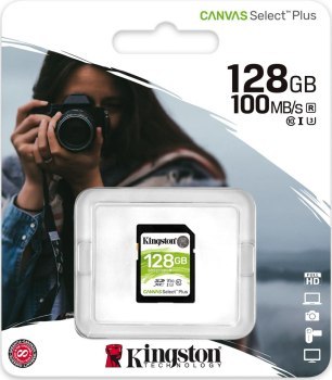 Karta pamięci - Kingston SDXC Canvas Select Plus 128GB 100R Class 10 UHS-I (SDS2/128GB) Karta pamięci - Kingston SDXC Canvas Select Plus 128GB 100R Class 10 UHS-I (SDS2/128GB)