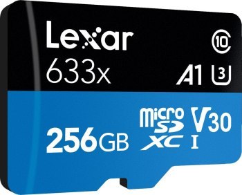 Karta pamięci - Lexar 256GB microSDXC High-Performance 633x UHS-I C10 A1 V30 U3 (LSDMI256BB633A) Karta pamięci - Lexar 256GB microSDXC High-Performance 633x UHS-I C10 A1 V30 U3 (LSDMI256BB633A)