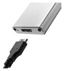 Qoltec Aluminiowa Obudowa | Kieszeń na dysk M.2 SSD | SATA | NGFF | USB 3.0 | Super speed 5Gb/s | 2TB | Srebrny