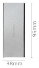 Qoltec Aluminiowa Obudowa | Kieszeń na dysk M.2 SSD | SATA | NGFF | USB 3.0 | Super speed 5Gb/s | 2TB | Srebrny