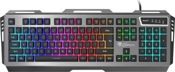 Klawiatura membranowa NATEC Genesis Rhod 420 RGB NKG-1234 (USB 2.0; (US); kolor stalowy) Klawiatura membranowa NATEC Genesis Rhod 420 RGB NKG-1234 (USB 2.0; (US); kolor stalowy)