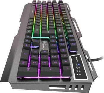Klawiatura membranowa NATEC Genesis Rhod 420 RGB NKG-1234 (USB 2.0; (US); kolor stalowy) Klawiatura membranowa NATEC Genesis Rhod 420 RGB NKG-1234 (USB 2.0; (US); kolor stalowy)