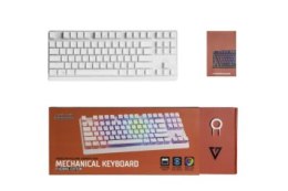 MODECOM VOLCANO LANPARTY BIAŁA PRZEWODOWA KLAWIATURA MECHANICZNA RGB (NIEBIESKI PRZEŁĄCZNIK OUTEMU) PUDDING EDITION