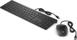 Zestaw klawiatura + mysz HP Pavilion Wired Keyboard and Mouse 400 Combo czarne 4CE97AA