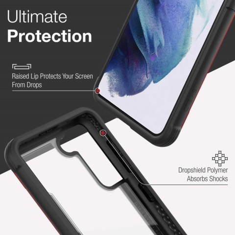 X-Doria Raptic Shield - Etui aluminiowe Samsung Galaxy S21 (Antimicrobial protection) (Red) X-Doria Raptic Shield - Etui aluminiowe Samsung Galaxy S21 (Antimicrobial protection) (Red)