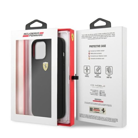 Ferrari On Track Silicone - Etui iPhone 12 Pro Max (czarny) Ferrari On Track Silicone - Etui iPhone 12 Pro Max (czarny)