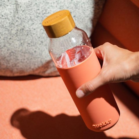 Quokka Flow - Butelka na wodę ze szkła 660 ml (Inner Pink Botanical) Quokka Flow - Butelka na wodę ze szkła 660 ml (Inner Pink Botanical)