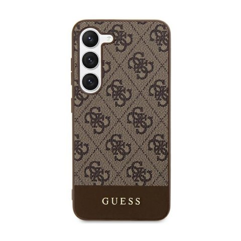 Guess 4G Bottom Stripe Metal Logo Collection - Etui Samsung Galaxy S24 (brązowy) Guess 4G Bottom Stripe Metal Logo Collection - Etui Samsung Galaxy S24 (brązowy)