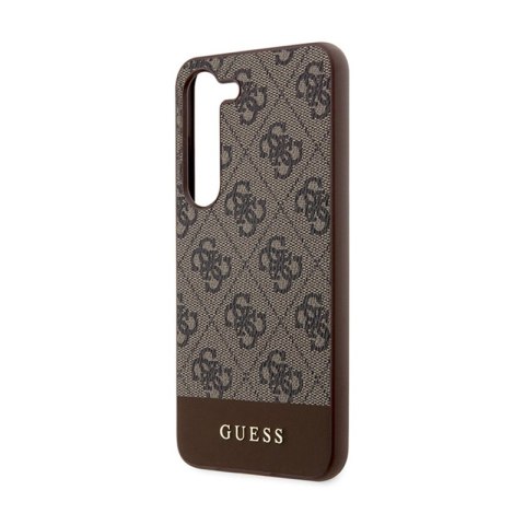 Guess 4G Bottom Stripe Metal Logo Collection - Etui Samsung Galaxy S24 (brązowy) Guess 4G Bottom Stripe Metal Logo Collection - Etui Samsung Galaxy S24 (brązowy)