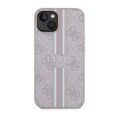 Guess 4G Printed Stripes MagSafe - Etui iPhone 14 (Różowy) Guess 4G Printed Stripes MagSafe - Etui iPhone 14 (Różowy)