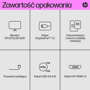 Monitor HP LED 27" E27q G5 (6N6F2AA) Monitor HP LED 27" E27q G5 (6N6F2AA)