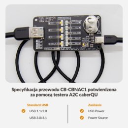 AUKEY CB-NAC1 KABEL USB-C QC PD 1M 3A 60W NYLON