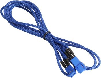 BitFenix 3-Pin przedłużacz 60cm - sleeved - niebiesko niebieski BitFenix 3-Pin przedłużacz 60cm - sleeved - niebiesko niebieski
