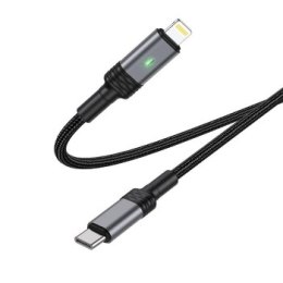 Borofone Kabel BU30 Lynk Smart power-off - Typ C na Lightning - PD 20W 1,2 metra czarny