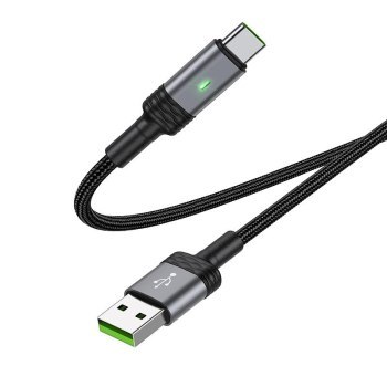 Borofone Kabel BU30 Lynk Smart power-off - USB na Typ C - 5A 1,2 metra czarny Borofone Kabel BU30 Lynk Smart power-off - USB na Typ C - 5A 1,2 metra czarny