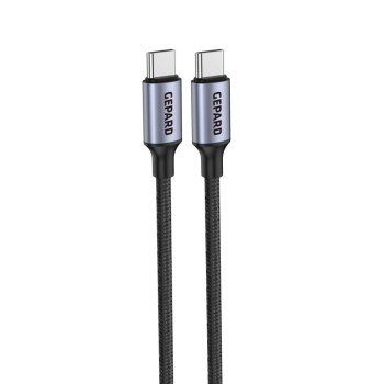 Kabel GEPARD USB-C - USB-C 60W metal head 1,2m Kabel GEPARD USB-C - USB-C 60W metal head 1,2m