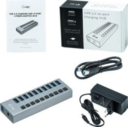 I-tec USB 3.0 Charging HUB 10 HUB Ładujący z zasilaczem 48W 10x USB 3.0 (max. 10W) z wyłącznikami 5 Gbps