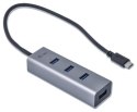 I-tec USB-C Metal 4-port HUB 4x USB 3.0 pasywny