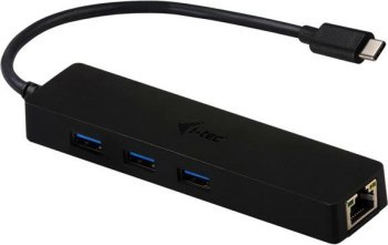 I-tec USB-C Slim HUB 3x USB 3.0 z Adapterem LAN Gigabit Ethernet RJ-45 10/100/1000 Mbps 16cm I-tec USB-C Slim HUB 3x USB 3.0 z Adapterem LAN Gigabit Ethernet RJ-45 10/100/1000 Mbps 16cm