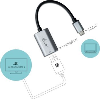 I-tec adapter USB-C do Display Port, 1x Display Port 4K Ultra HD 60Hz kompatybilny z Thunderbolt 3 I-tec adapter USB-C do Display Port, 1x Display Port 4K Ultra HD 60Hz kompatybilny z Thunderbolt 3