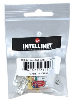 Intellinet 210133 Moduł Keystone RJ45 UTP Cat5e, Punch-Down, żółty Intellinet 210133 Moduł Keystone RJ45 UTP Cat5e, Punch-Down, żółty