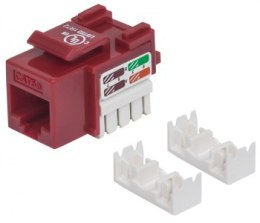 Intellinet 210478 Moduł Keystone RJ45 UTP Cat5e, Punch-Down, czerwony
