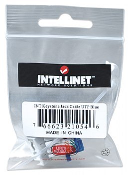 Intellinet 210546 Moduł Keystone RJ45 UTP Cat5e, Punch-Down, niebieski_ Intellinet 210546 Moduł Keystone RJ45 UTP Cat5e, Punch-Down, niebieski_