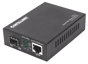 Intellinet 508216 Media konwerter Gigabit 1000Base-T RJ45 na Slot SFP, injector PoE+ Intellinet 508216 Media konwerter Gigabit 1000Base-T RJ45 na Slot SFP, injector PoE+