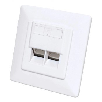 Intellinet 771900 Gniazdo sieciowe podtynkowe 2xRJ45 Cat6 10G, STP, 80x80mm, białe Intellinet 771900 Gniazdo sieciowe podtynkowe 2xRJ45 Cat6 10G, STP, 80x80mm, białe