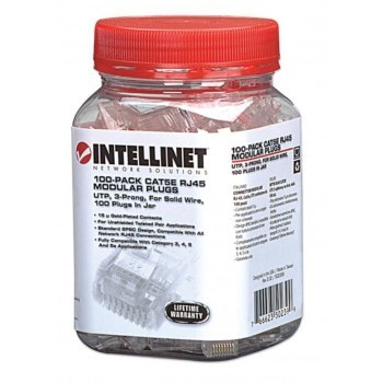 Intellinet wtyk RJ45 Cat5e słoik 100szt Intellinet wtyk RJ45 Cat5e słoik 100szt