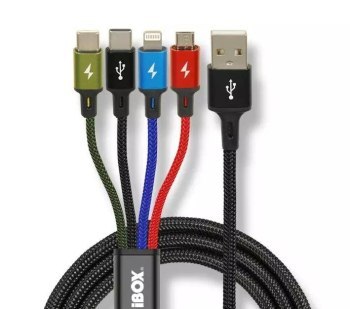 KABEL I-BOX USB 4W1 2XUSB-C MICROUSB LIGHTNING KABEL I-BOX USB 4W1 2XUSB-C MICROUSB LIGHTNING