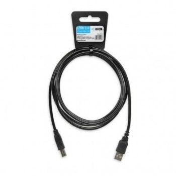 Kabel IBOX USB 2.0 A-B M/M 1 8M DRUKARKA IKU2D18 (USB 2.0 typu A M - USB 2.0 typu B M; 1 8m; kolor czarny) Kabel IBOX USB 2.0 A-B M/M 1 8M DRUKARKA IKU2D18 (USB 2.0 typu A M - USB 2.0 typu B M; 1 8m; kolor czarny)