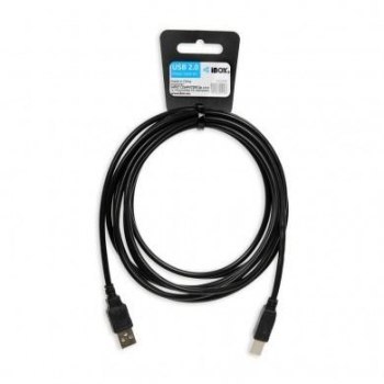 Kabel IBOX USB 2.0 A-B M/M 3M DRUKARKA IKU2D30 (USB 2.0 typu A M - USB 2.0 typu B M; 3m; kolor czarny) Kabel IBOX USB 2.0 A-B M/M 3M DRUKARKA IKU2D30 (USB 2.0 typu A M - USB 2.0 typu B M; 3m; kolor czarny)