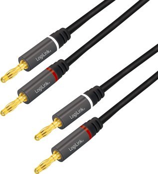 LogiLink audio, wtyk bananowy 3.0m LogiLink audio, wtyk bananowy 3.0m